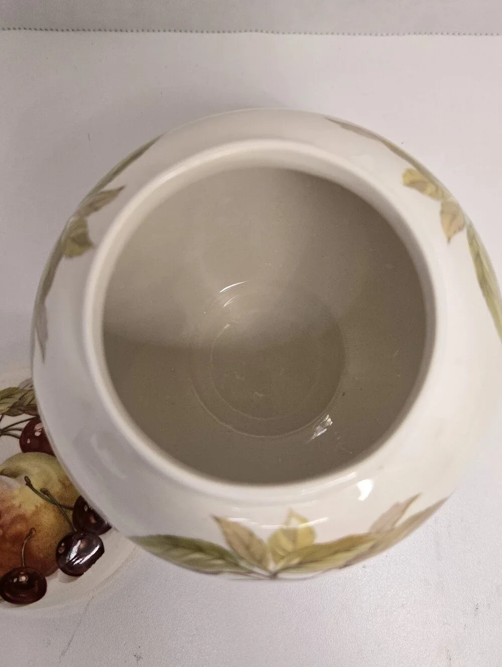 Mason's Patent Ironstone Ginger Jar W/Lid England Fruit Gold Trim Vintage 5